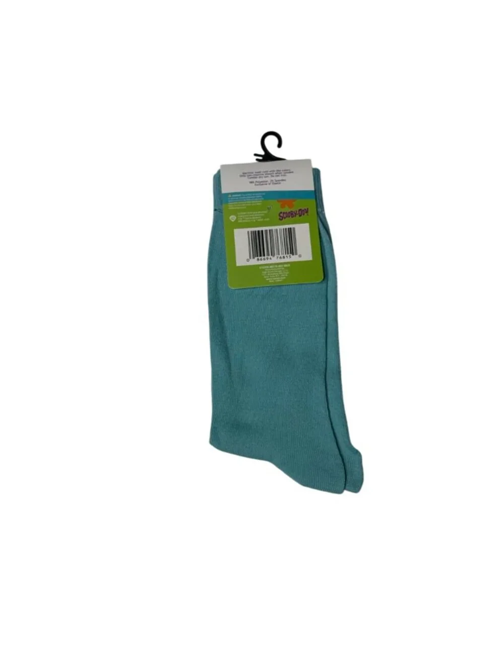 Scooby Doo Crew Socks Would You Do It For A Scooby Snack Teal One Size NWT